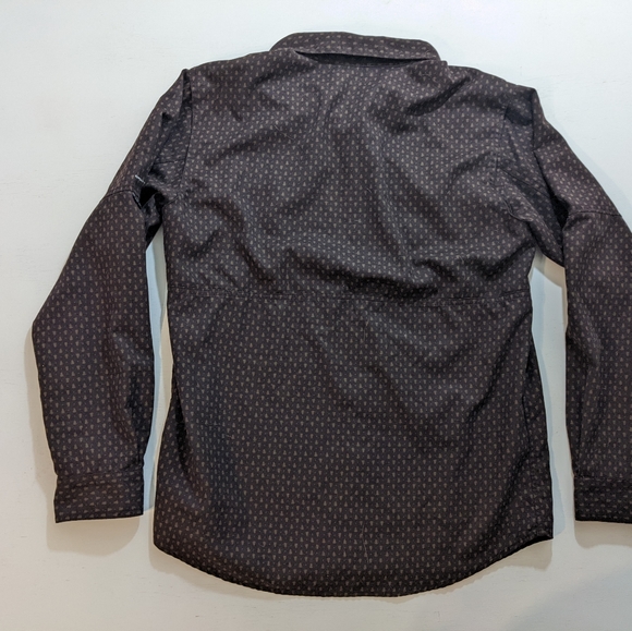 Mens Columbia Omni-Wick Long Sleeve Button Shirt Medium Tiny Trees Brown. - Picture 7 of 7